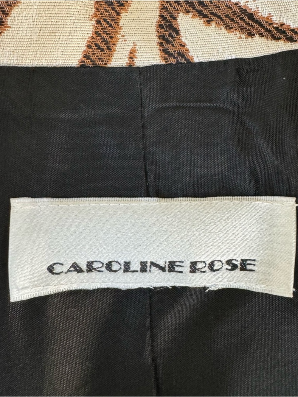 Caroline Rose Jacket Zebra Snake Animal Print No Size Tag Measures as 3X - Picture 10 of 16
